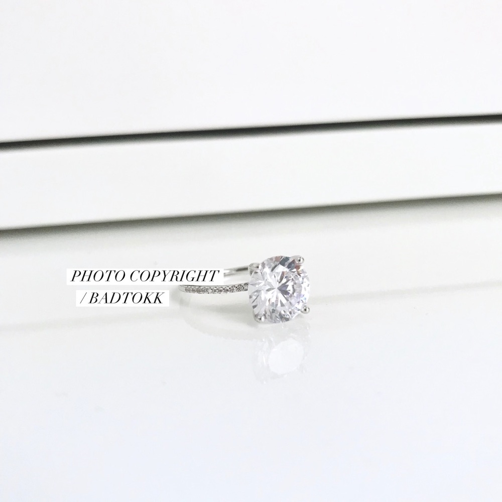 Solid Sterling Silver Engagement Ring (NWOT)